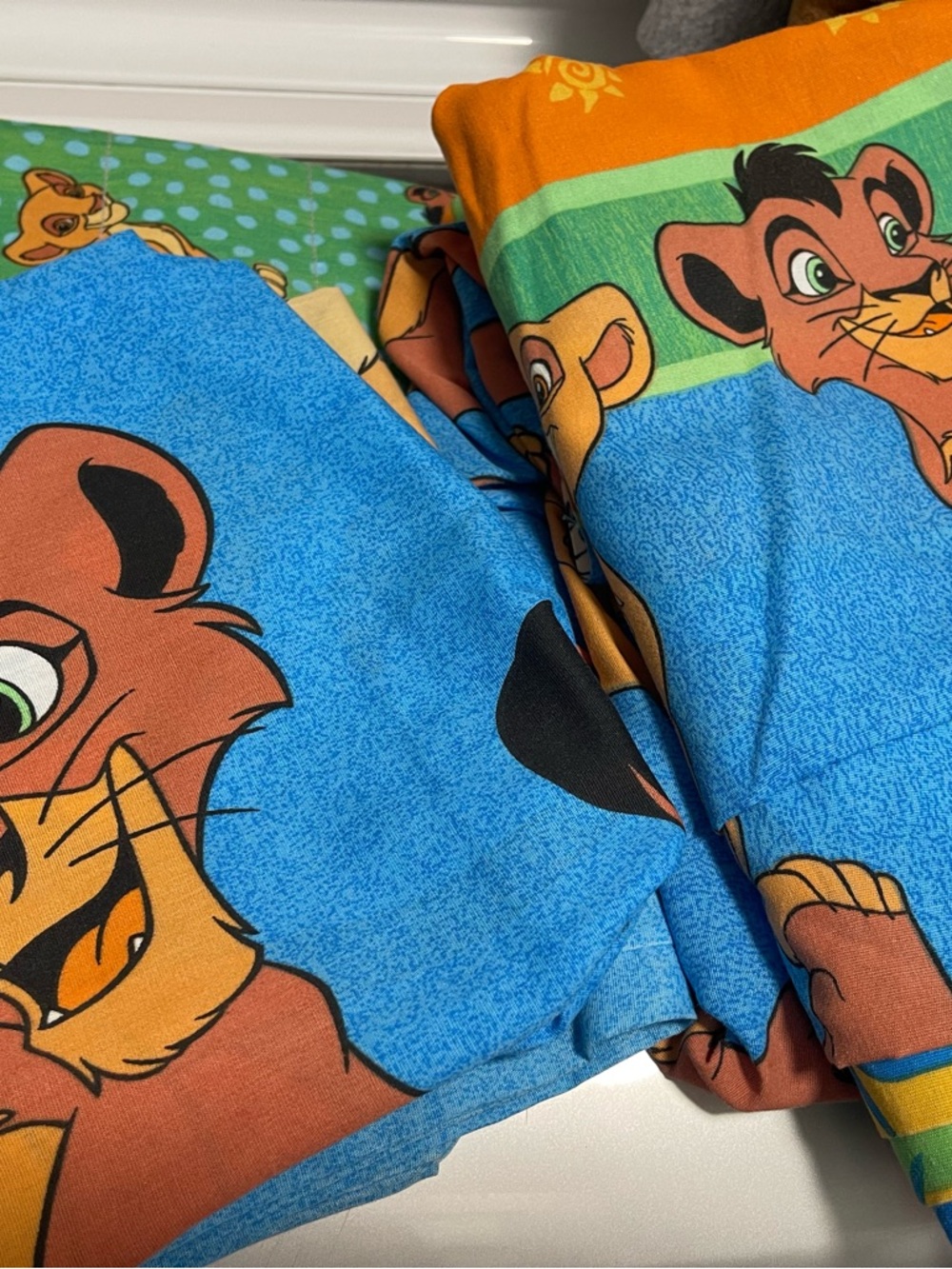 The vintage Lion King Kids Bedding Set - Bright Blue & Orange